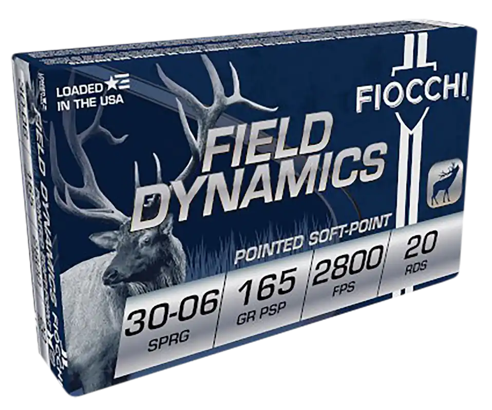 Fiocchi Field Dynamics 30-06 Springfield 165gr PSP Ammo - 20 Rounds/Box