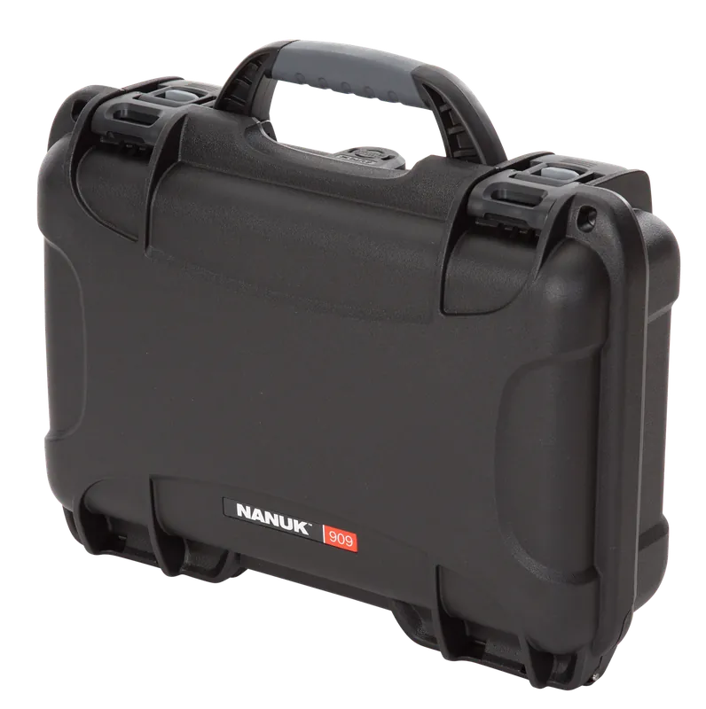 Nanuk 909 Waterproof Black Resin Case with Foam Padding - Airline Approved