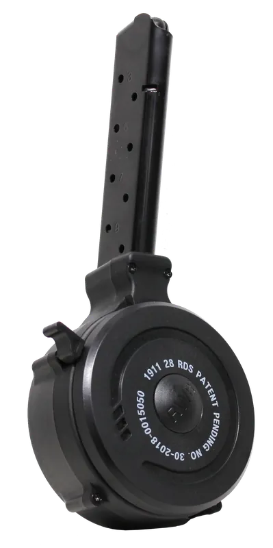 Iver Johnson Arms 1911 .45 ACP 28-Round Drum Magazine - Black Metal with Polymer Floor Plate
