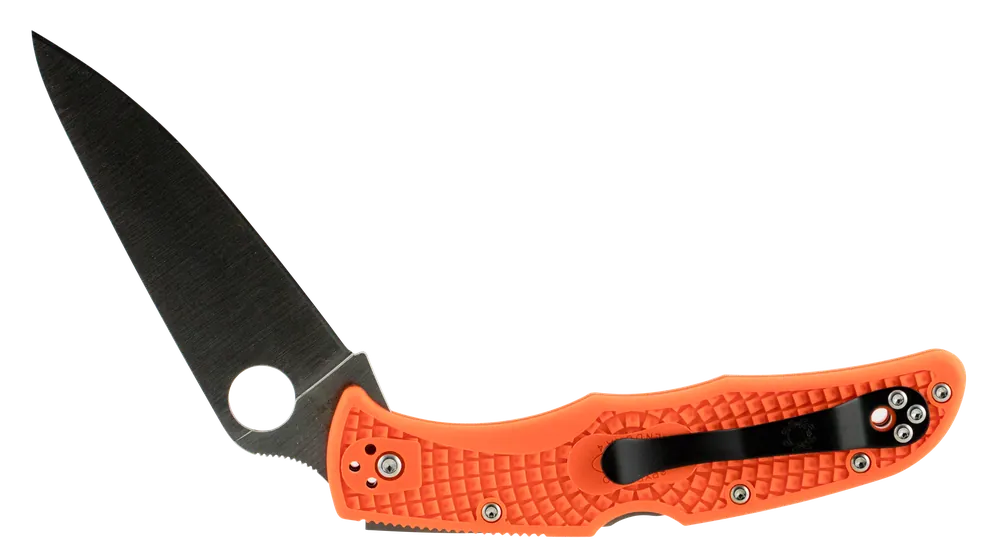 Spyderco Endura 4 Lightweight Orange Folding Knife with VG-10 Blade and FRN Handle