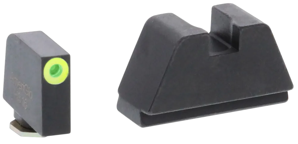 AmeriGlo GL681 Optic-Ready Glock Sight Set: 2XL Tall Green Tritium Front, Black Rear