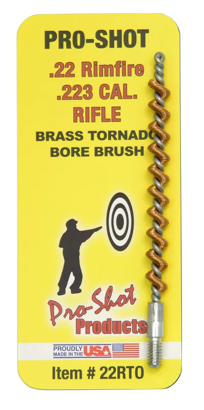 Pro-Shot Tornado Bore Brush for .22/.223/5.56mm Rifles - Brass Spiral Wound Loop