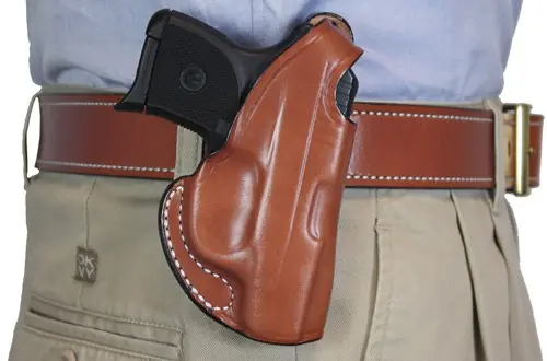 Ruger LCP II OWB Leather Holster by DeSantis Maverick - Right Handed