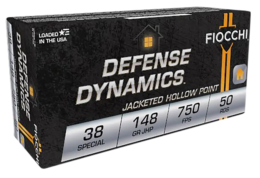Fiocchi 38E Defense Dynamics .38 Special 148gr JHP - 50 Rounds/Box, 20 Boxes/Case