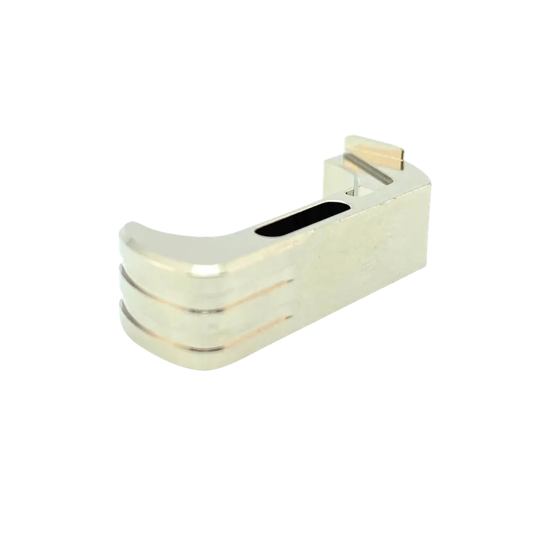 Cross Armory Silver Anodized Aluminum Extended Mag Catch for Glock Gen4-5