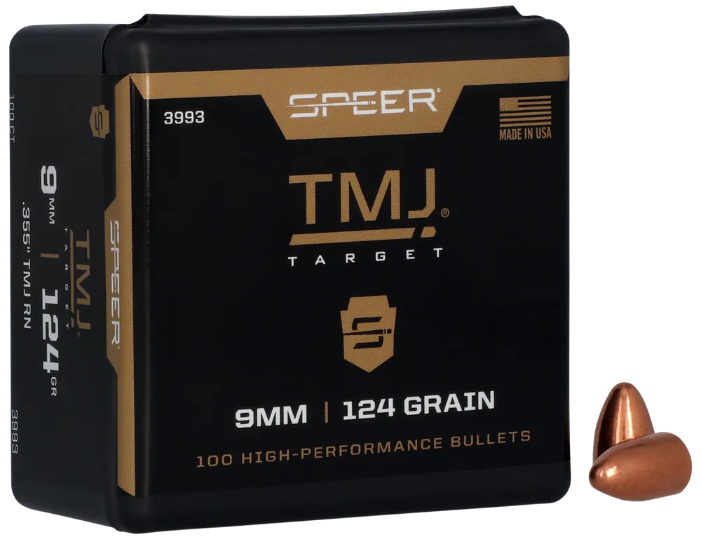 Speer 3993 TMJ 9mm 124gr Ammo - 100 Rounds/Box, 5 Boxes/Case