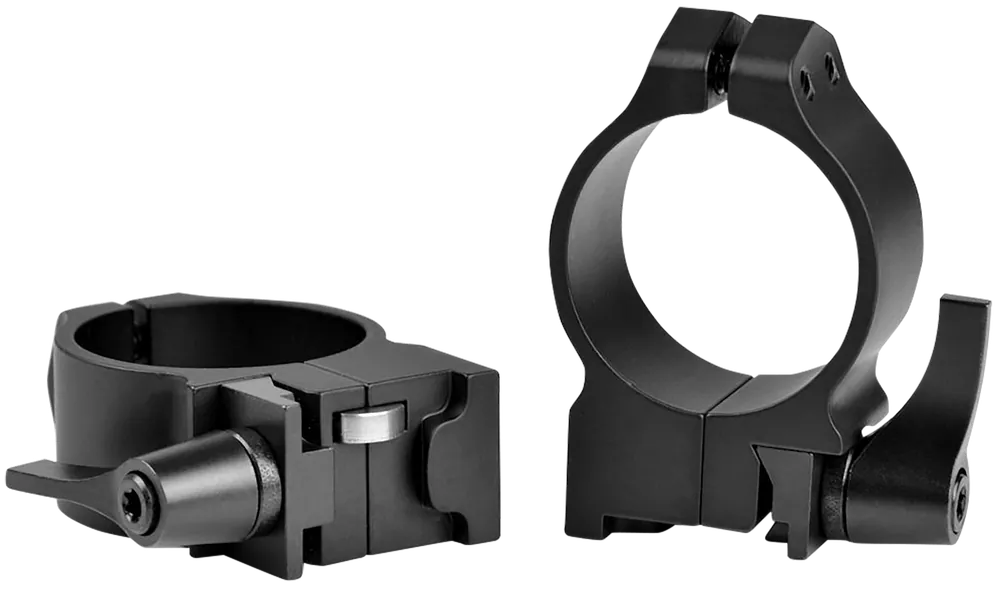 Warne 14RLM Maxima Matte Black Steel 30mm Medium Scope Rings for Ruger No.1/Mini 14/Blackhawk