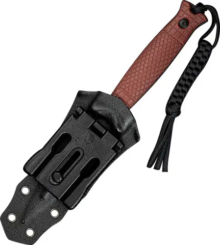 Burgundy G10 Striped Civivi Perfrico 4.49" Fixed Blade Knife
