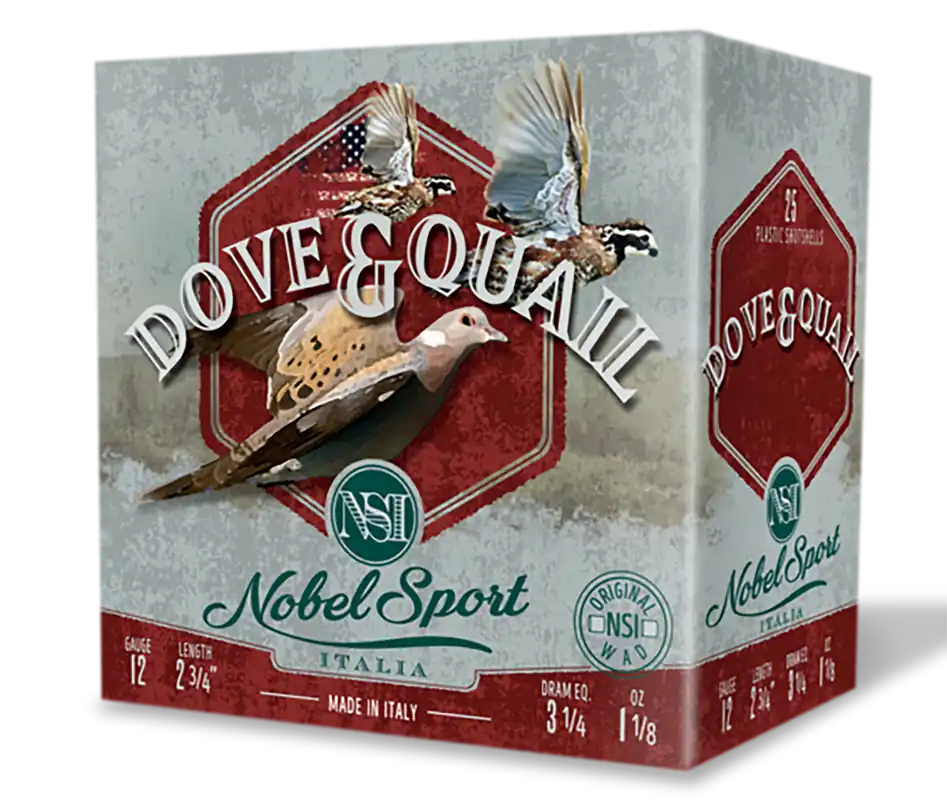 Nobel/Eurosports 12 Gauge Dove & Quail Shotgun Shells - 25 Box