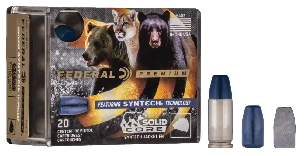Federal Premium 44 Rem Mag 300gr Solid Core Flat Nose Ammo - 20/Box