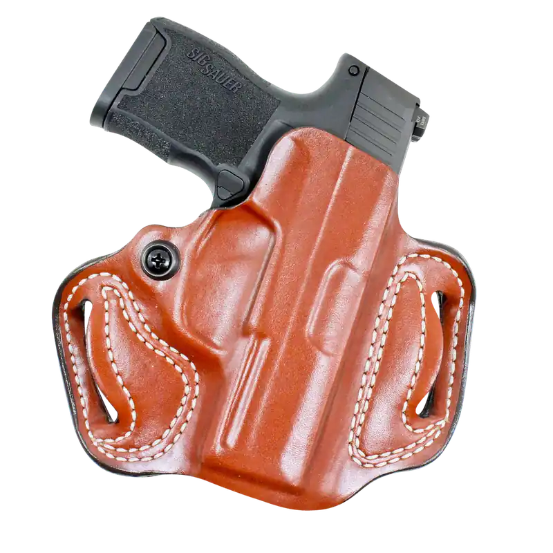 DeSantis Gunhide Mini Slide OWB Tan Leather Holster for Sig P365, Right Hand, 1.75" Belt