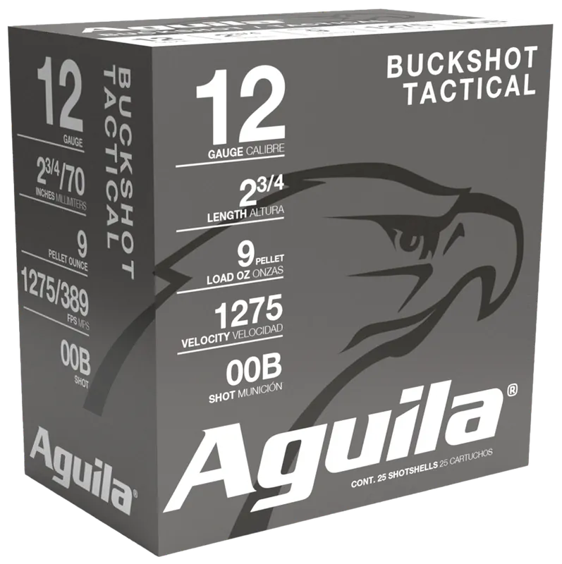 Aguila 12 Gauge High Velocity Buckshot 00 Buck 25 Rounds