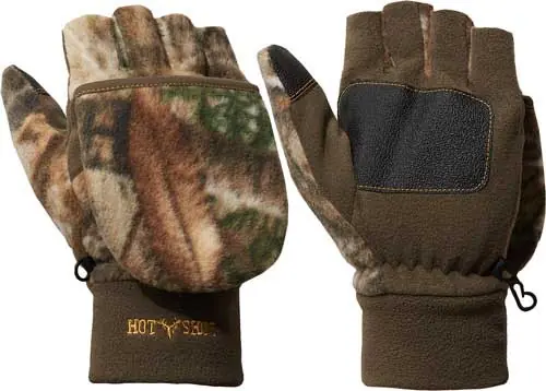 MITTEN FLEECE INSULATED RT-EDGE LARGE HOT SHOT HF2 BULLS-EYE POP-TOP