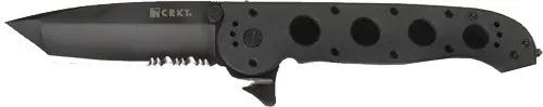 CRKT M16-14ZLEK 3.75" Serrated Black Tanto Blade Knife