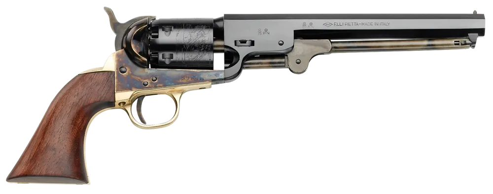 Pietta 1851 Navy .36 Caliber Revolver with Color Case Hardened Frame and Walnut Grip