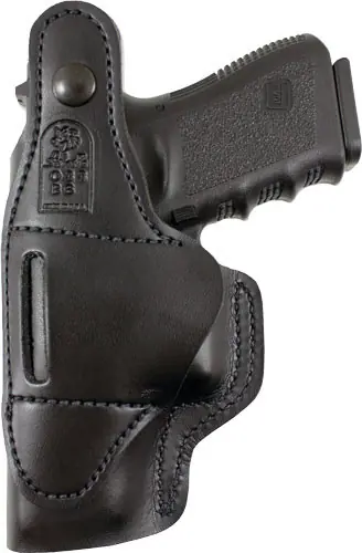 DeSantis Dual Carry II Holster - IWB/OWB Right Hand Leather for 2" Revolver, Black