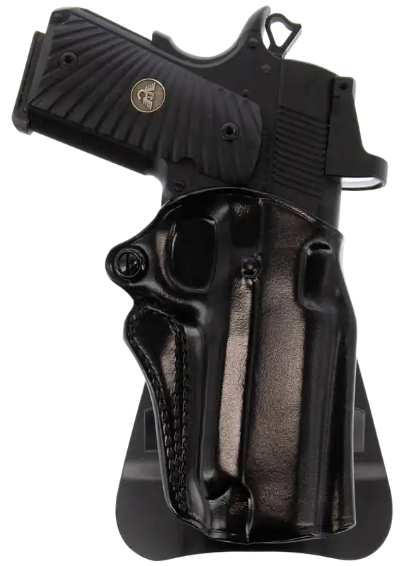 Galco SM2-800B Speed Master 2.0 OWB Black Leather Paddle Holster for CZ P-10M/Glock 43/43x Right Hand
