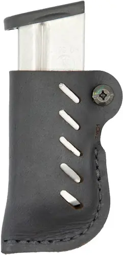 Versacarry Leather Mag Holder with Single Stack and Flex Vent Black