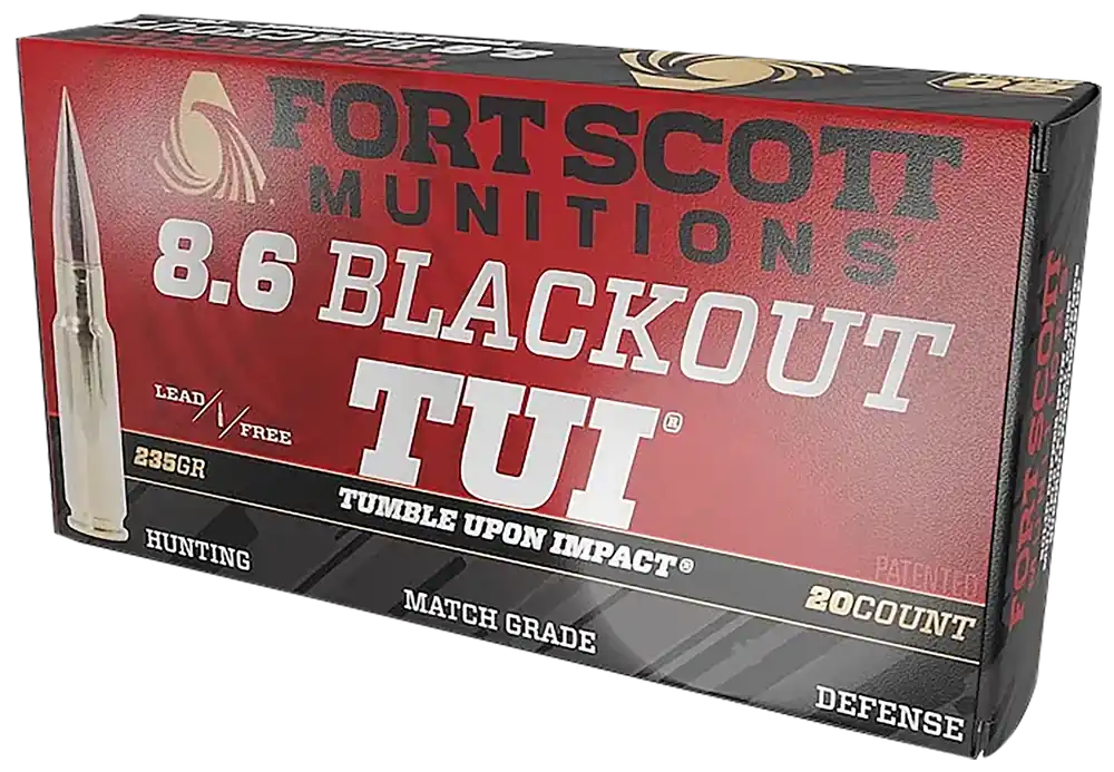 Fort Scott Munitions 8.6 Blackout 235gr TUI Ammo - 20 Rounds