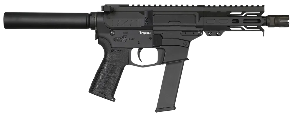 CMMG Banshee MKGS 40 S&W Pistol, 22+1 Capacity, 5" Barrel, Black Finish, M-LOK Handguard, Glock Mag Compatible
