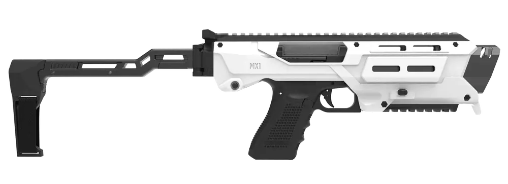 Meta Tactical MX1-PS-WT Conversion Kit for Glock 3/4/5 - White Aluminum Stock