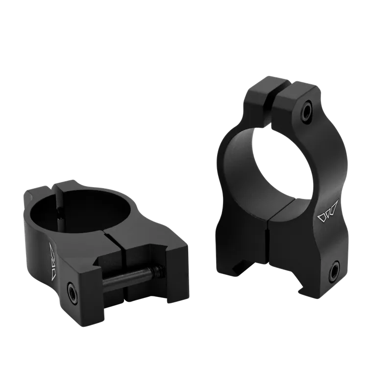 Warne V402M 1" High Scope Rings - Vapor Matte Black, 0 MOA