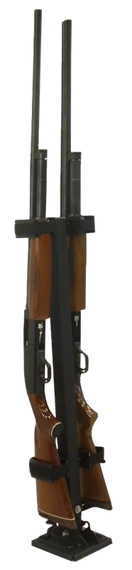 Rugged Gear 10082 Black Metal Floor Mount Gun Rack for 2 Rifles/Shotguns