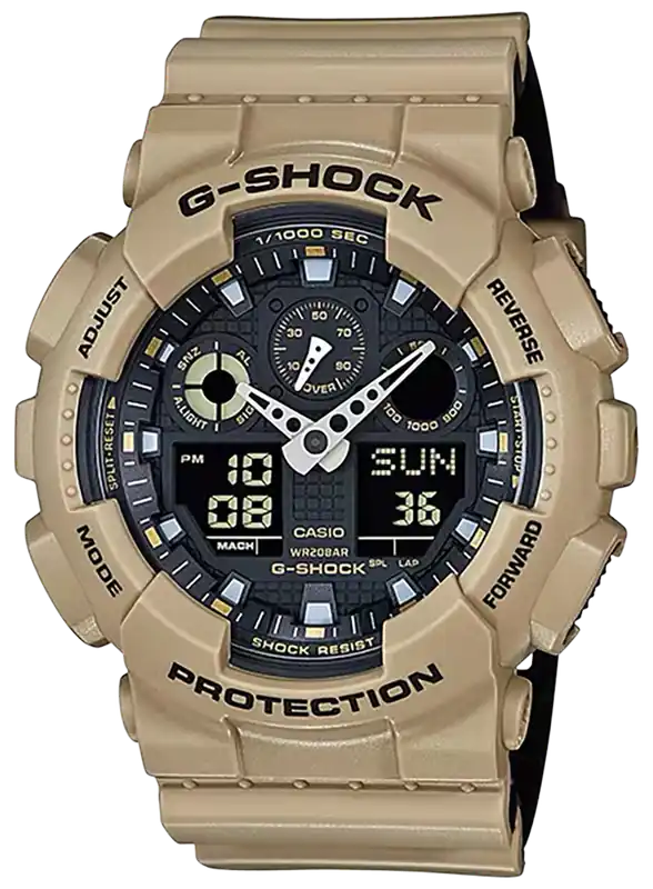 G-Shock Tactical Brown Stainless Steel Bezel GA100L8A Watch 145-215mm Distribution