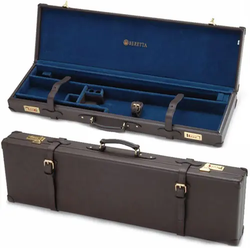 Beretta Leather Brown Shotgun Luggage Case for Over/Under