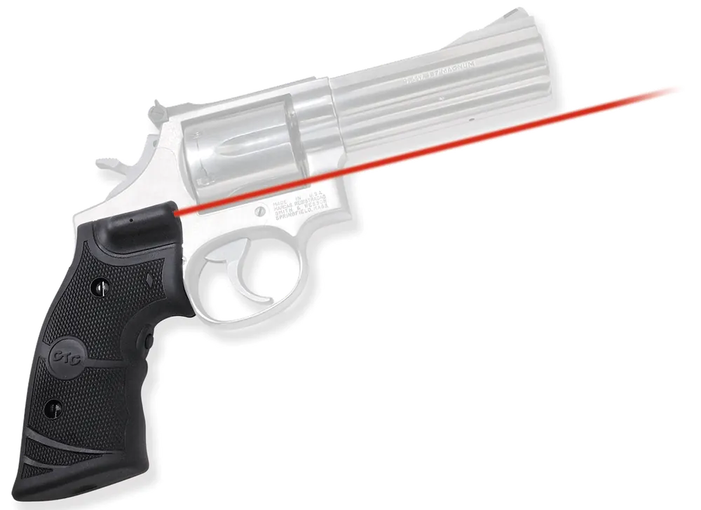 Crimson Trace LG-307 Lasergrips for Smith & Wesson K & L Frames Square Butt - Black with Red Laser