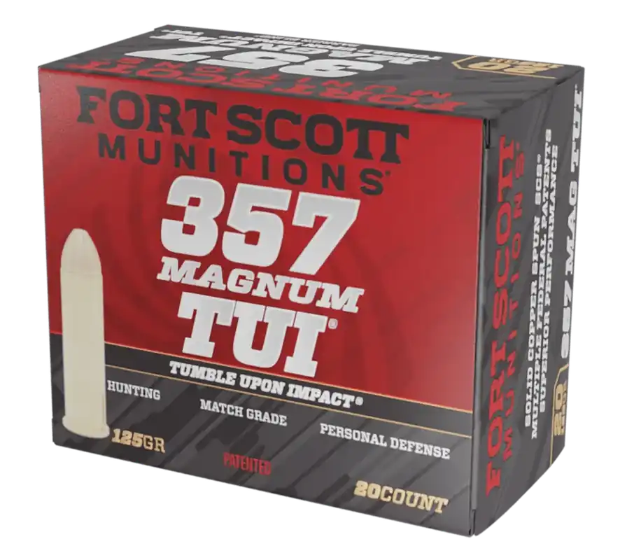 Fort Scott Munitions 357MAG 125gr TUI Solid Copper Ammo - 20/Box
