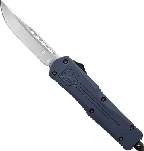 CobraTec Small FS3 OTF NYPD Blue 3" D2 Drop Point Knife