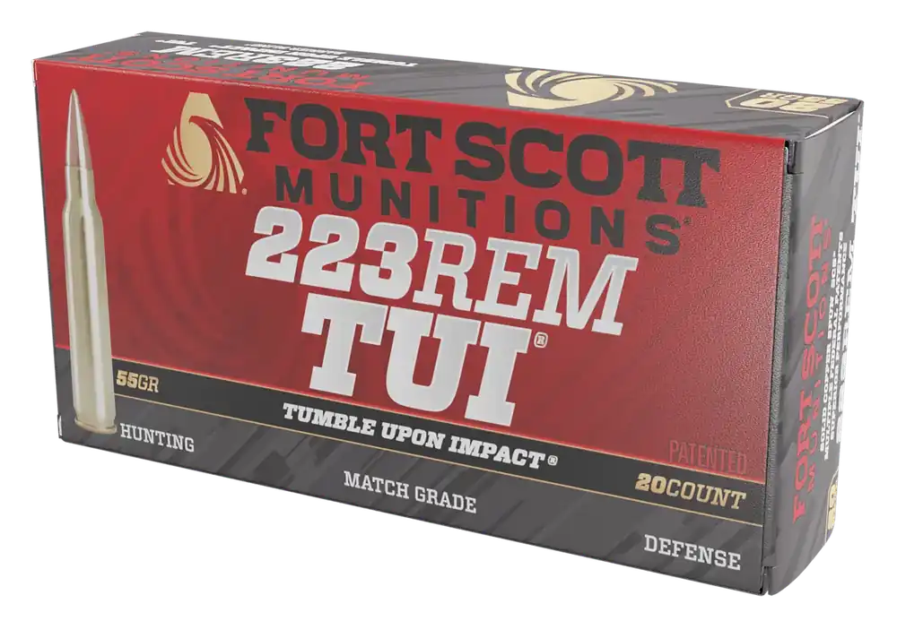 Fort Scott Munitions 223 Rem 55gr TUI Solid Copper Ammo - 20/Box, 25/Case