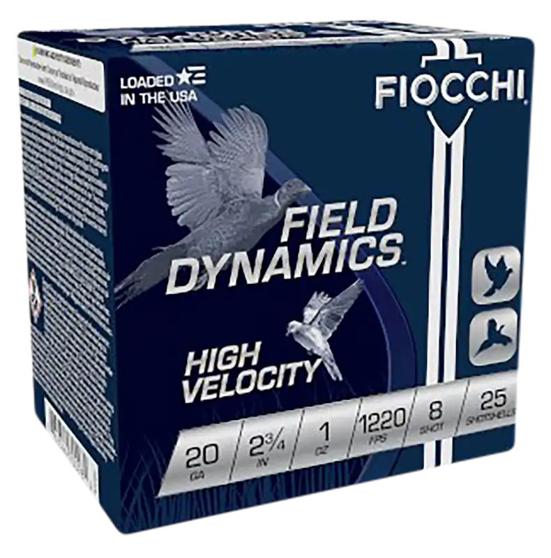Fiocchi 20 Gauge High Velocity Field Dynamics 1oz 8 Shot 25/Box