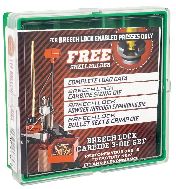 Lee Precision 91882 9mm Luger Carbide 3-Die Set with Breech Lock