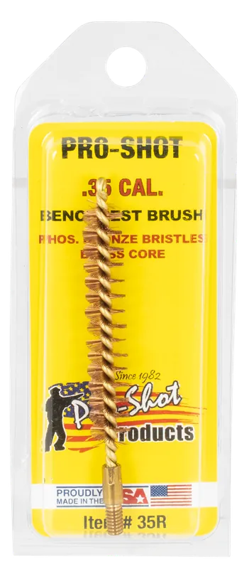Pro-Shot 35R .35 Cal/9mm Rifle Bore Brush with Bronze Bristles and Brass Core