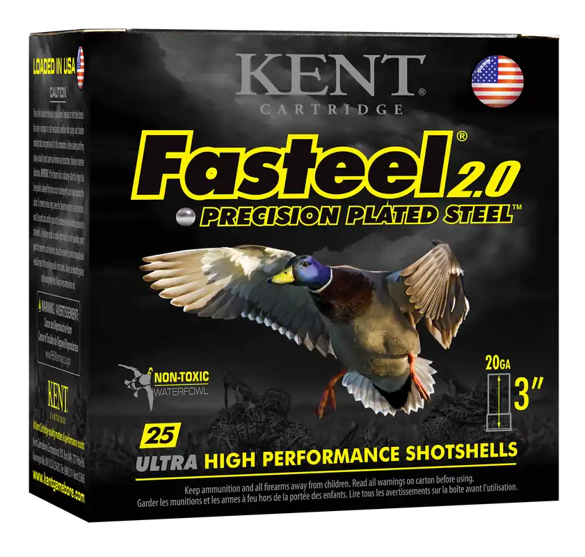 Kent Cartridge Fasteel 2.0 20 Gauge 3" 7/8 oz #4 Shot 25/Box 10/Case