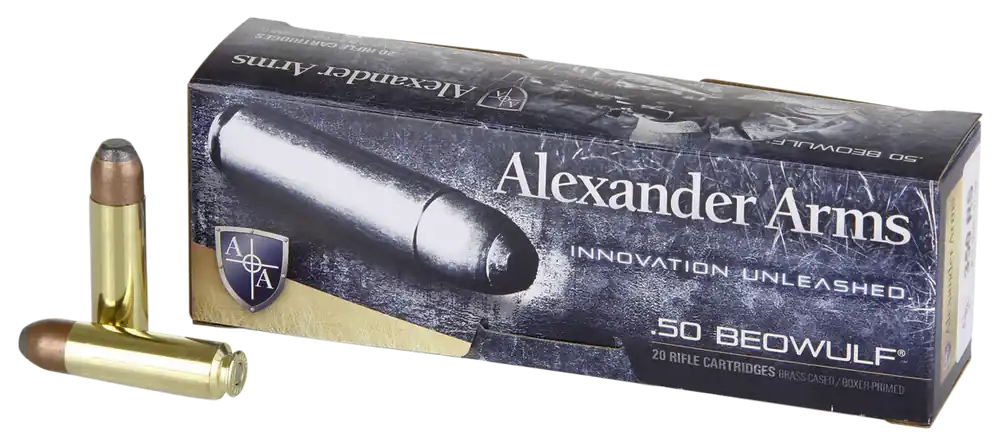 Alexander Arms 50 Beowulf 400gr FP Ammo - 20 Rounds per Box