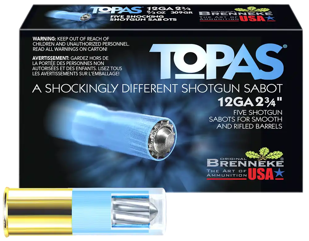 Brenneke TOPAS 12 Gauge Sabot Slug - 5 Rounds per Box