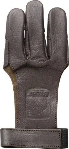 Ambidextrous 3-Finger Leather Archery Glove by LGBear