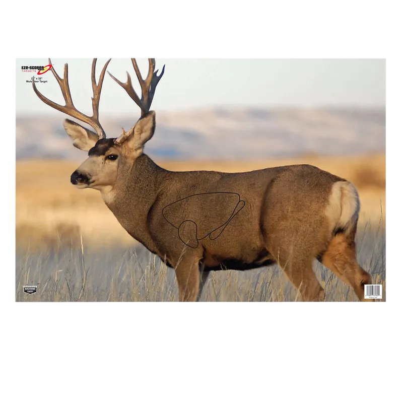Birchwood Casey EZE-Scorer Mule Deer Target, 23"x35", Multi-Color, 2-Pack