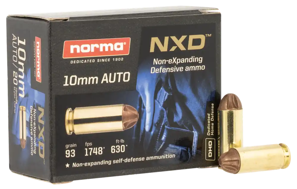 Norma 10mm Auto 93gr Self Defense Ammo - 20 Rounds per Box