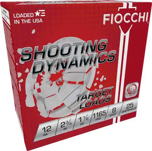 Fiocchi 12GA 2.75" #8 Shot 250 Rounds 1165FPS 1-1/8oz Case