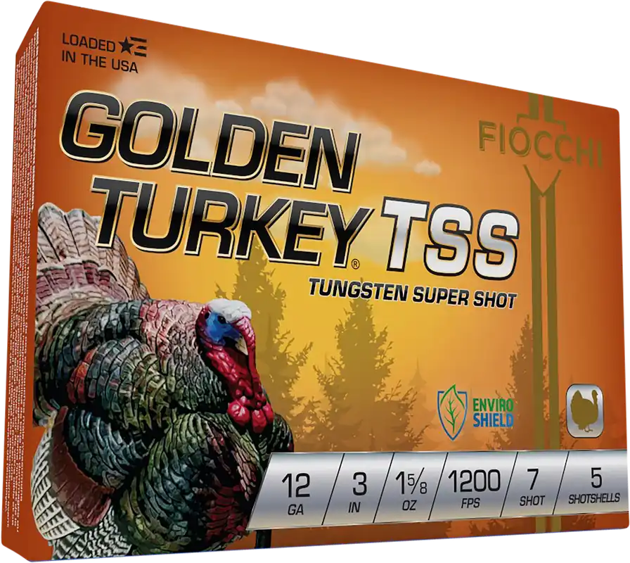 Fiocchi Golden Turkey TSS 12 Gauge 3" Shotgun Shells - 7 Shot, 5/Box, 10/Case