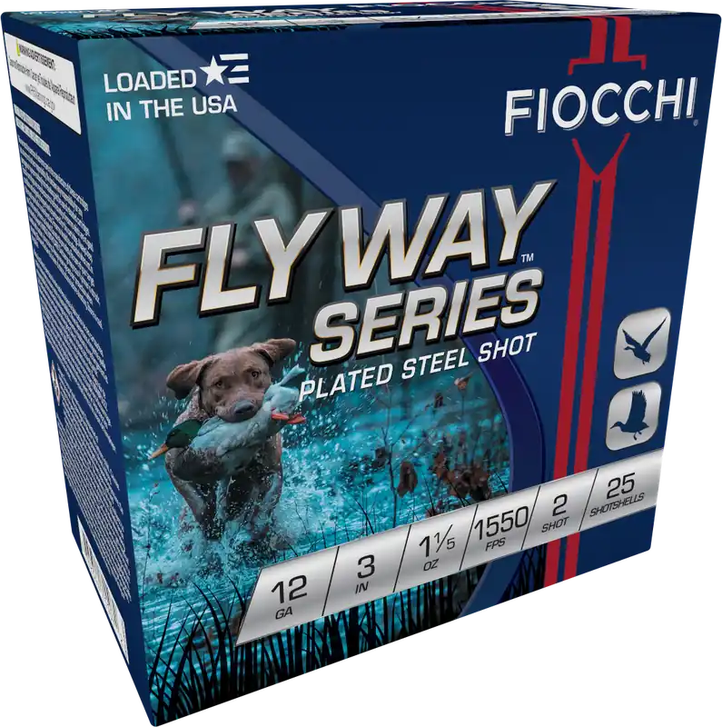 Fiocchi Flyway 12 Gauge 3" 1 1/5 oz #2 Shot - 25 Rounds Per Box, 10 Boxes Per Case