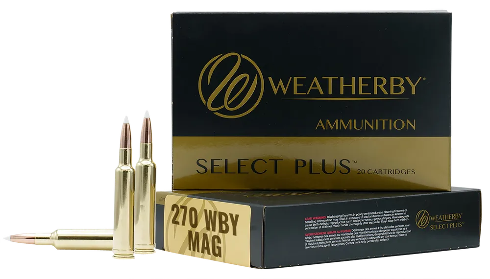 Weatherby Select Plus .270 Wby Mag 150gr Nosler Partition 20/Box