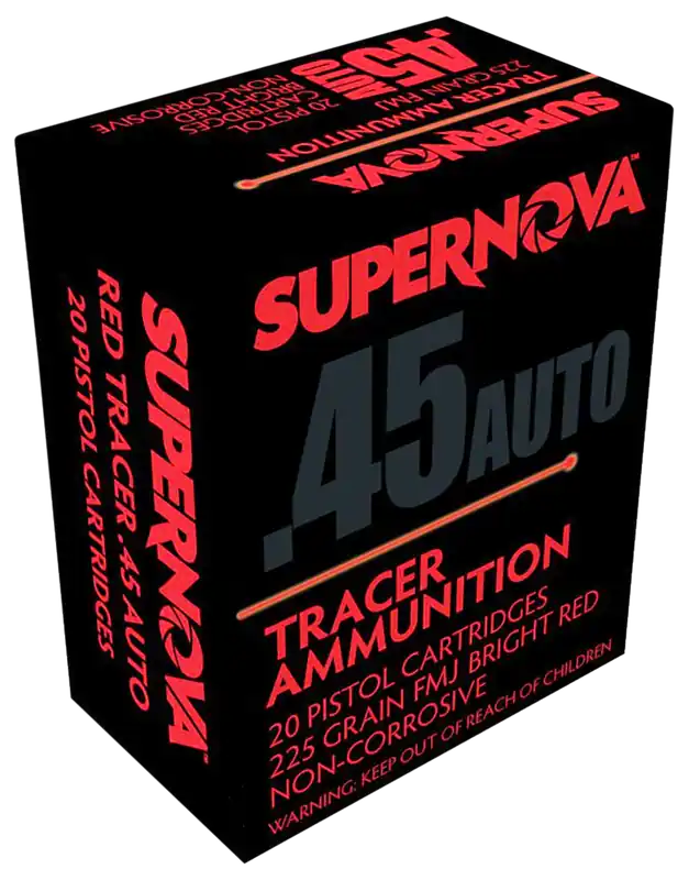 Supernova PMSN45ACR 45ACP 225gr FMJ Non-Corrosive Ammo - 20/Box, 50/Case