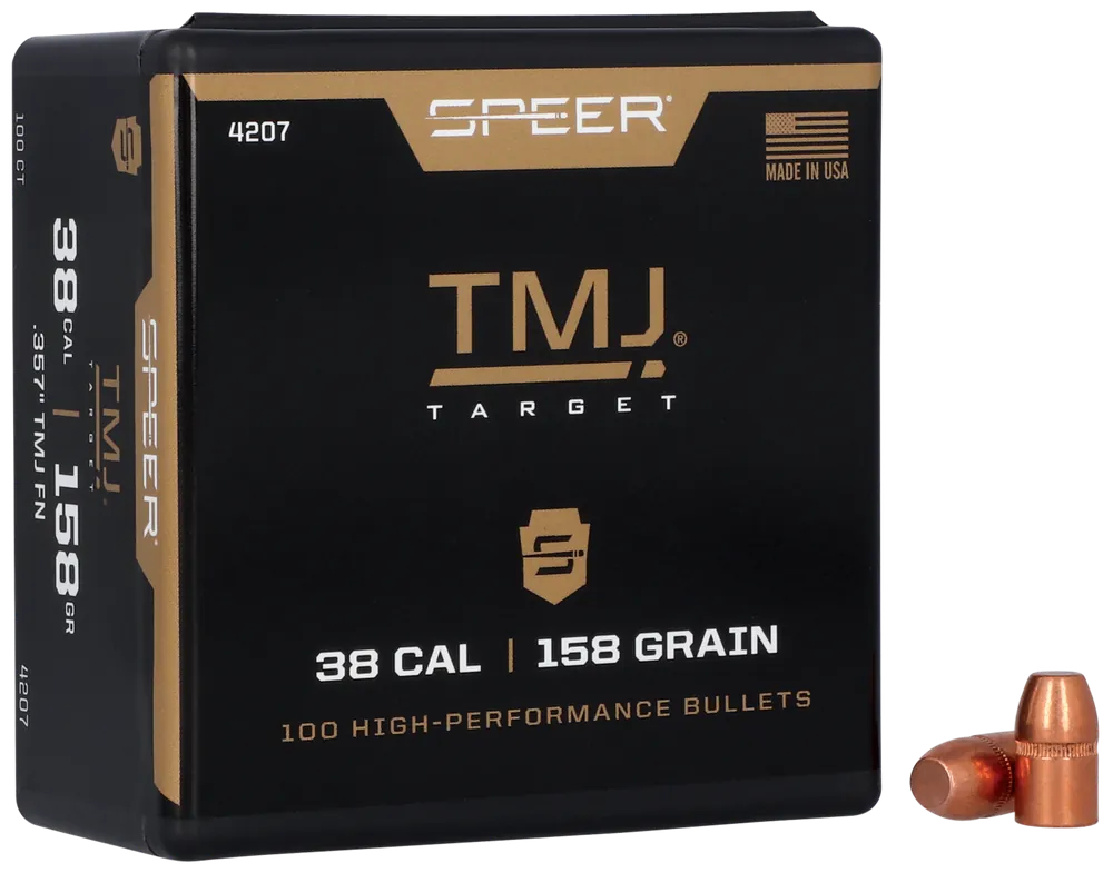 Speer 4207 TMJ .38 Cal 158gr Total Metal Jacket - 100/Box, 5/Case