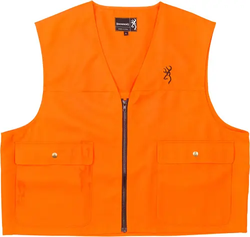 Browning Junior Safety Vest - Blaze Orange XL with Logo
