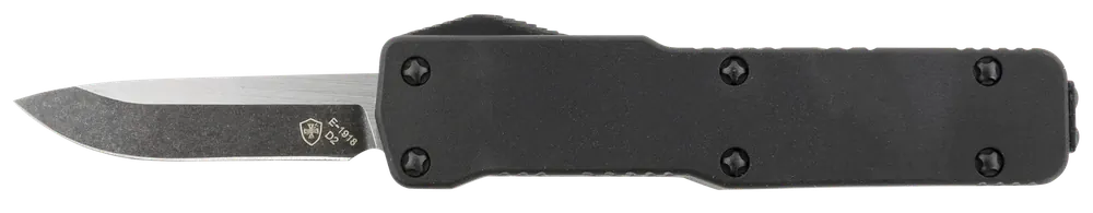 Templar Knife CABR321 Micro OTF Drop Point D2 Blade, Black Aluminum Handle, California Legal